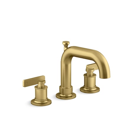 Kohler Deck-Mount Bath Faucet Trim With Diverter in Vibrant Brushed Moderne Brass T35912-4-2MB